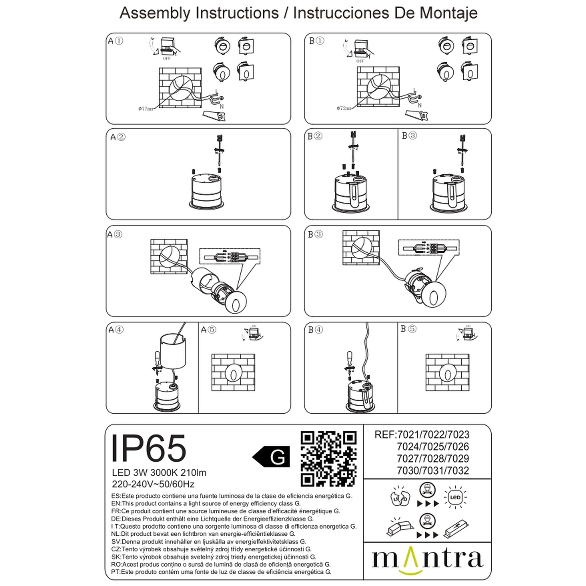 Aspen * Señalizador Cuadrado 3W 3000K Negro - Imagen 6