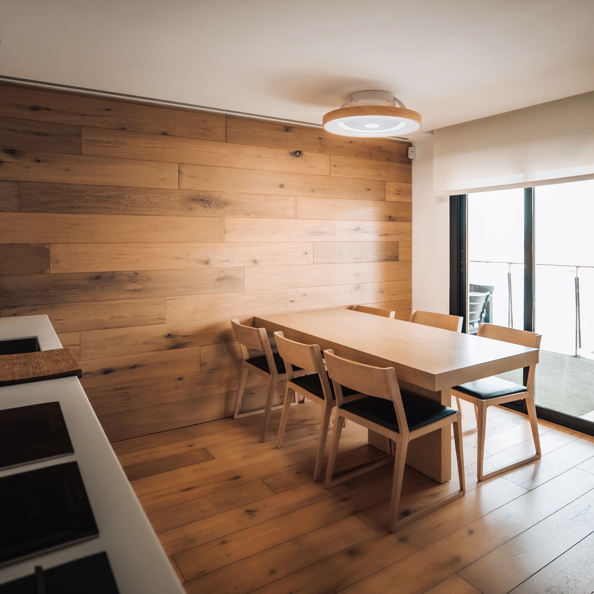 Tibet * Ventilador Madera/Blanco 35W Plafon Led 70W Con Mando Y App - Imagen 19