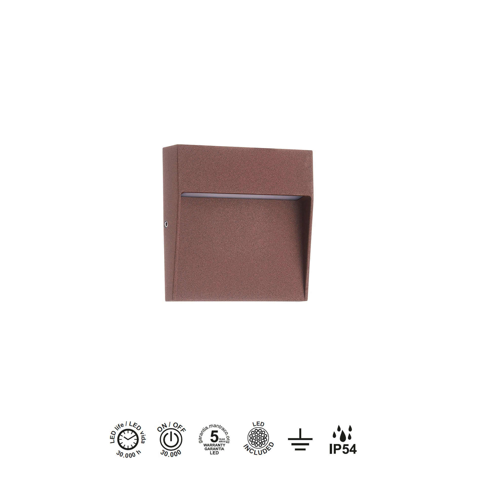 Baker * Señalizador Cuadrado 3W 3000K Corten - Imagen 4
