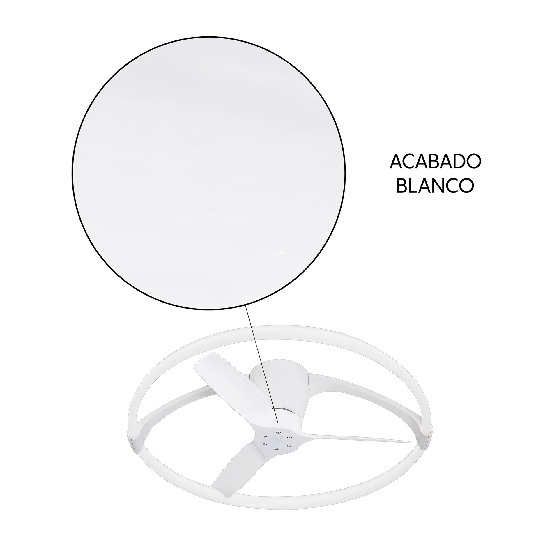 Nepal Mini * Ventilador Blanco Led Con Mando - Imagen 9