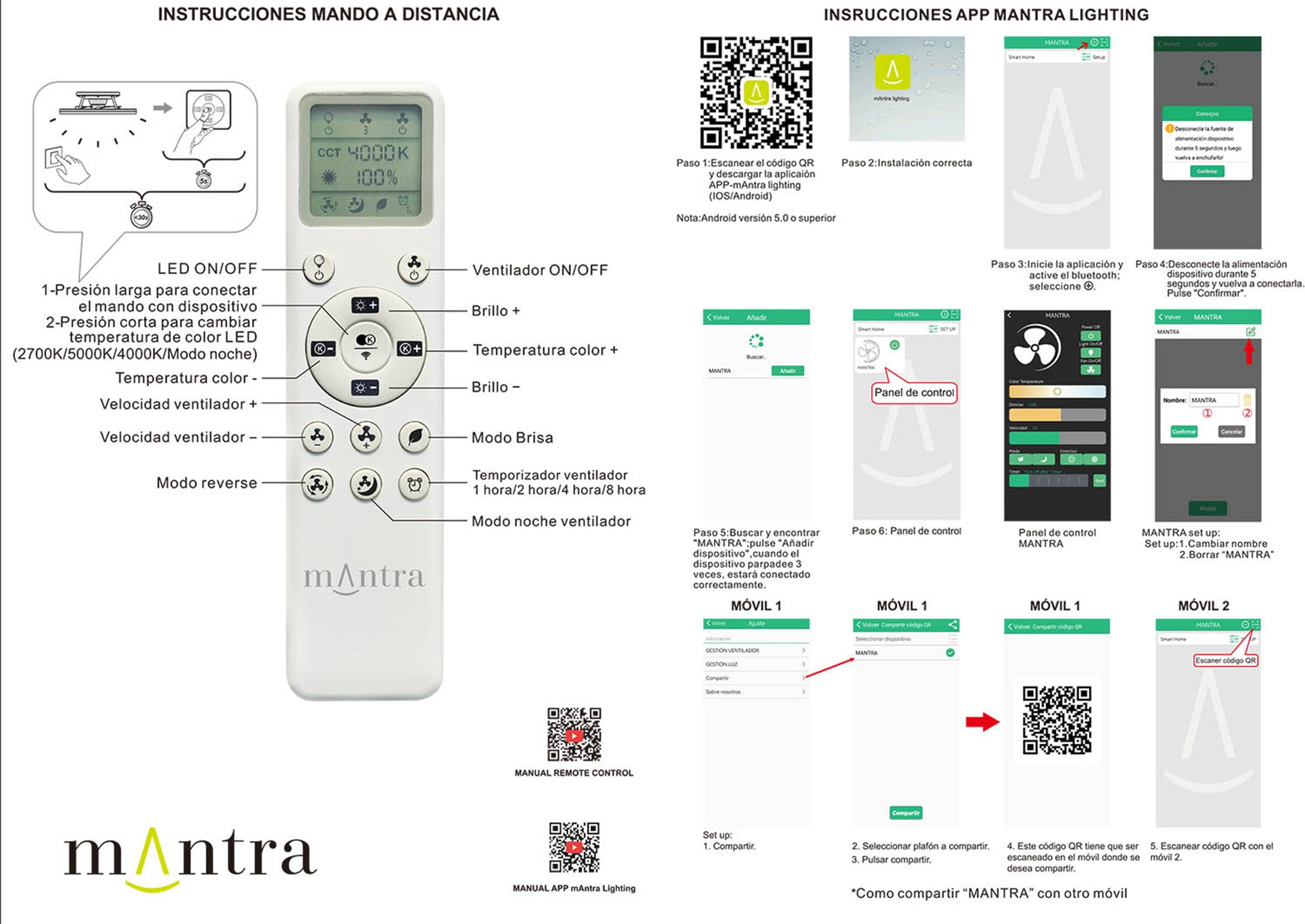 Nepal Mini * Ventilador Blanco Led Con Mando - Imagen 11