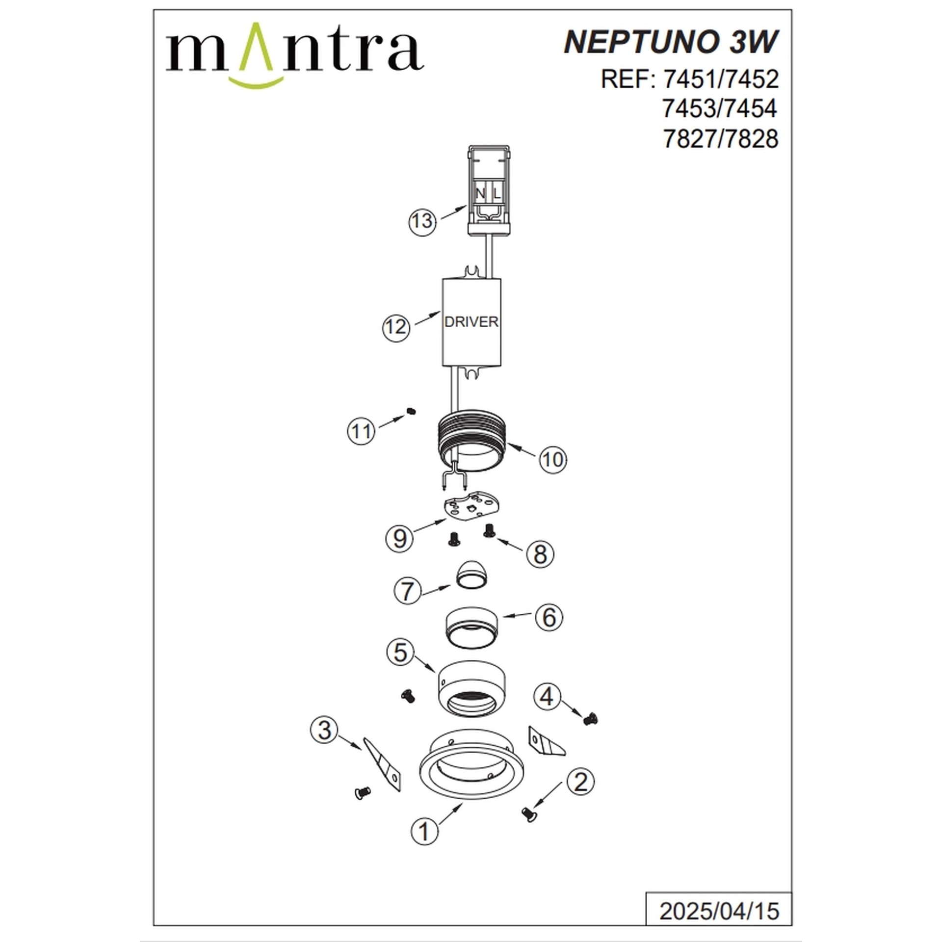 Neptuno * Mini Empotrable Basc. 3W 2700K Negro - Imagen 6