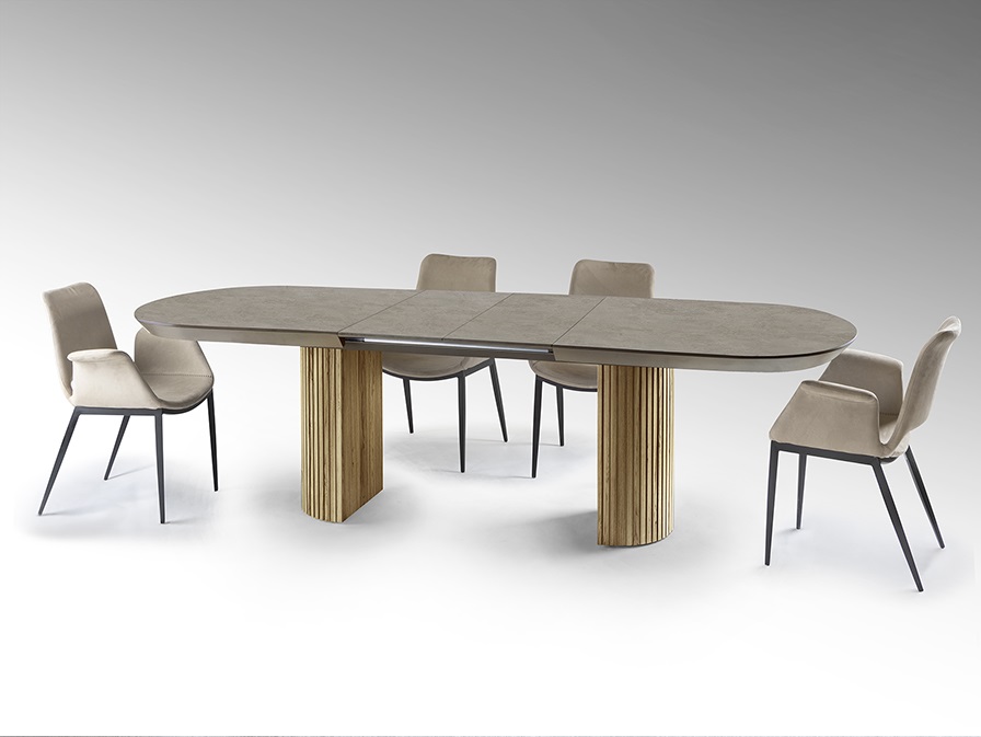 Mesa de Comedor Irati Piedra Madera Extensible