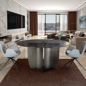 Mesa comedor D150 plomo Night
