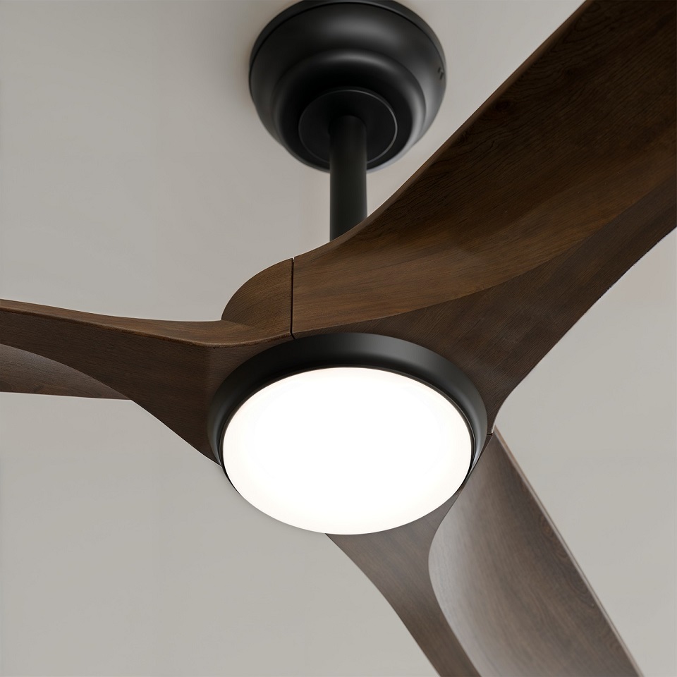Ventilador de Techo Industrial NOVA DC LED IP44 Aspas Madera152 cm - Imagen 3