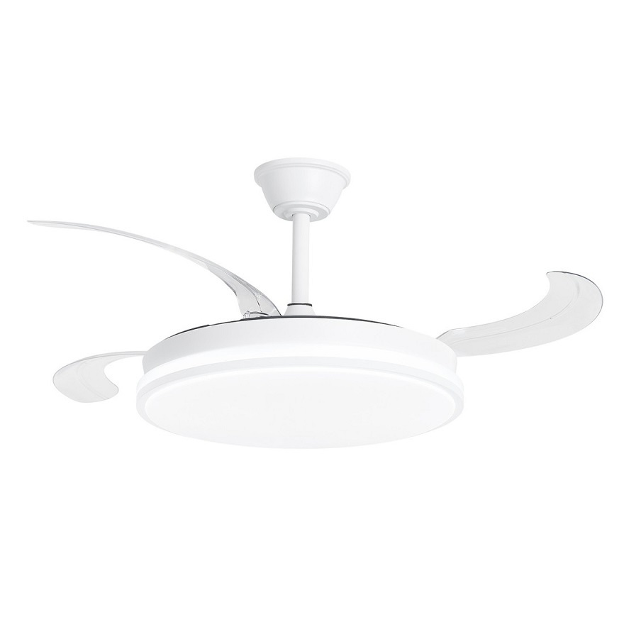Ventilador de techo LED regulable VT-ZERO 84W blanco con motor DC silencioso