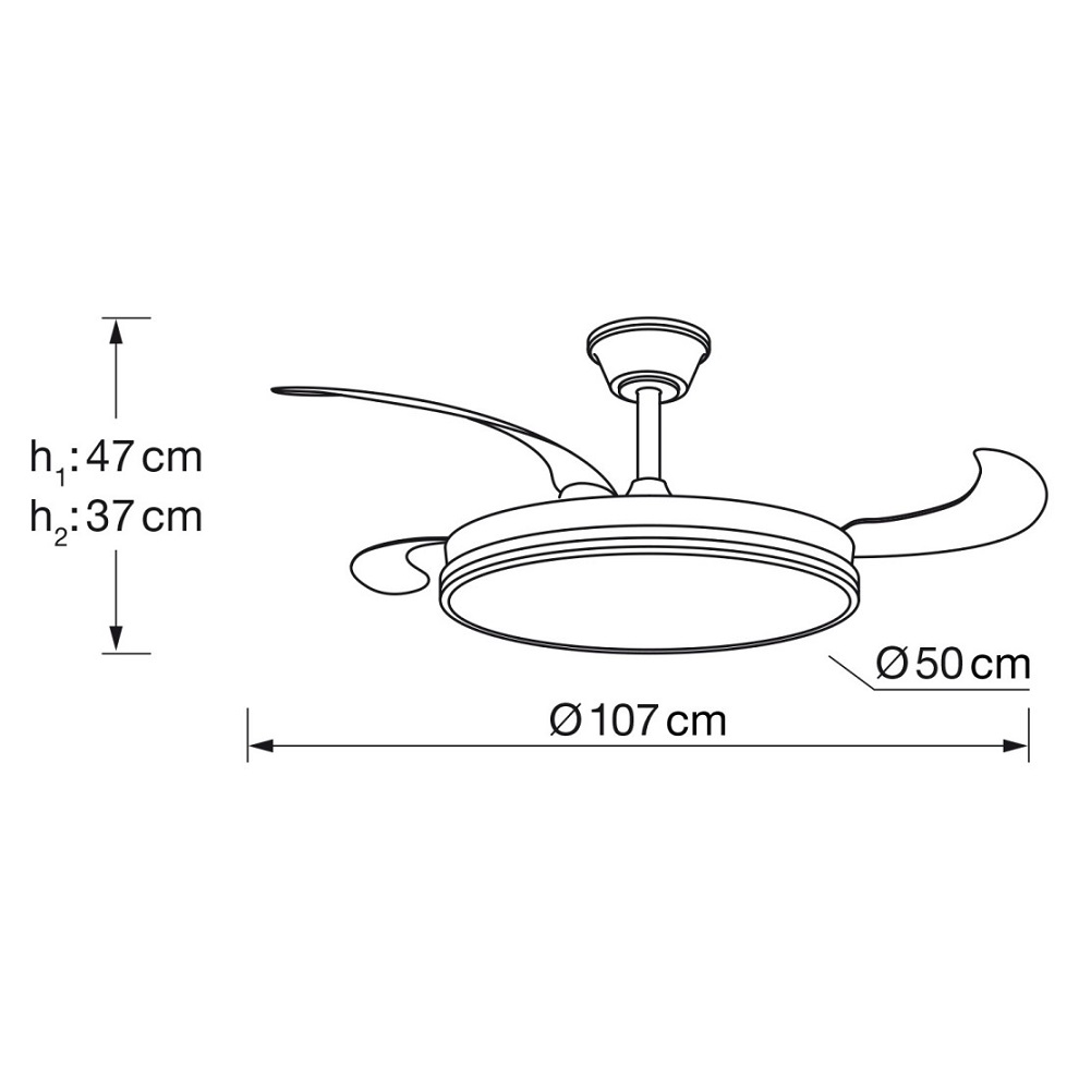 Ventilador de Techo LED Regulable 84W VT-ZERO DC 107 cm - Imagen 3