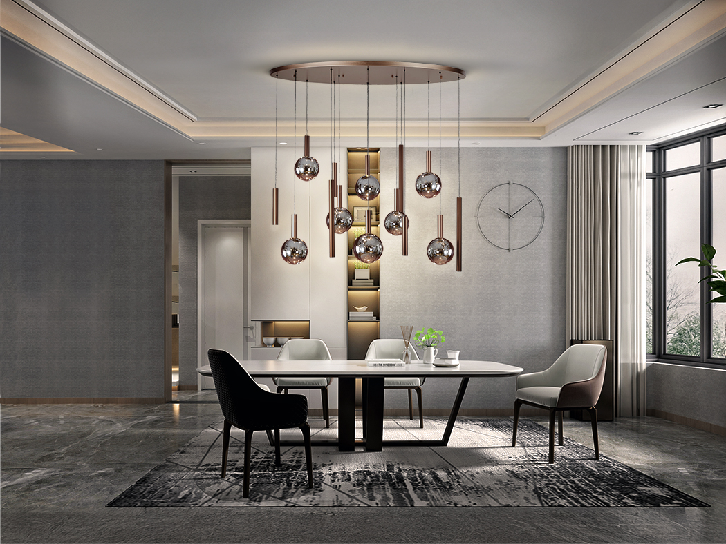 Lámpara Colgante SAPORE 14 Luces Bronce Oscuro