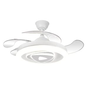 Ventilador de techo con luz LED Odiel blanco 107 cm