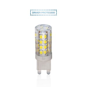 Bombilla LED G9 4W disponible en luz cálida 3000K, neutra 4000K y fría 6000K