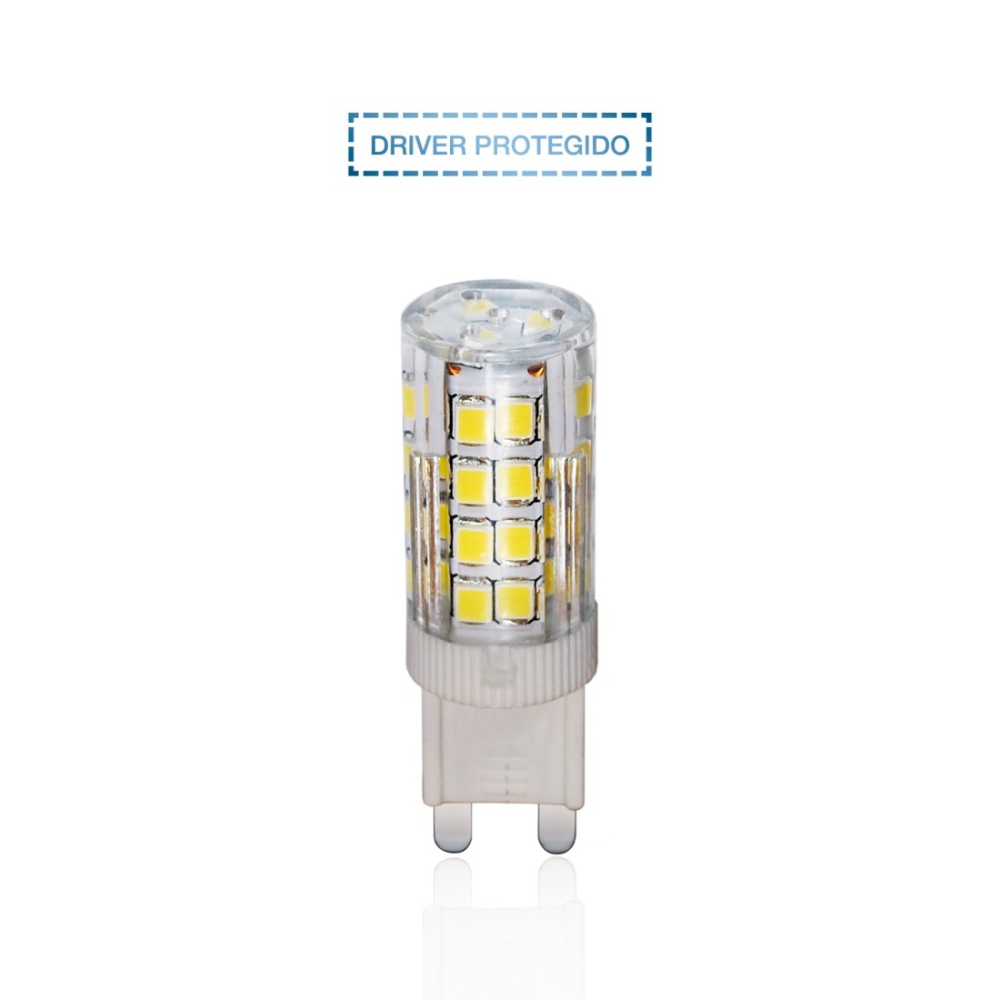Bombilla LED G9 4W disponible en luz cálida 3000K, neutra 4000K y fría 6000K