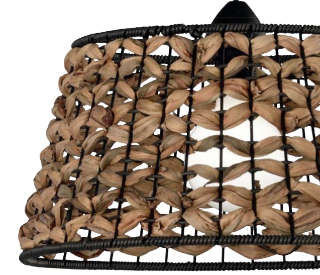 Lámpara de hierro y fibra vegetal GB 142 Ø40 x 140 cm 1xE27 - Imagen 4