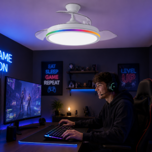 Ventilador Mini Play con luz LED CCT regulable y RGB