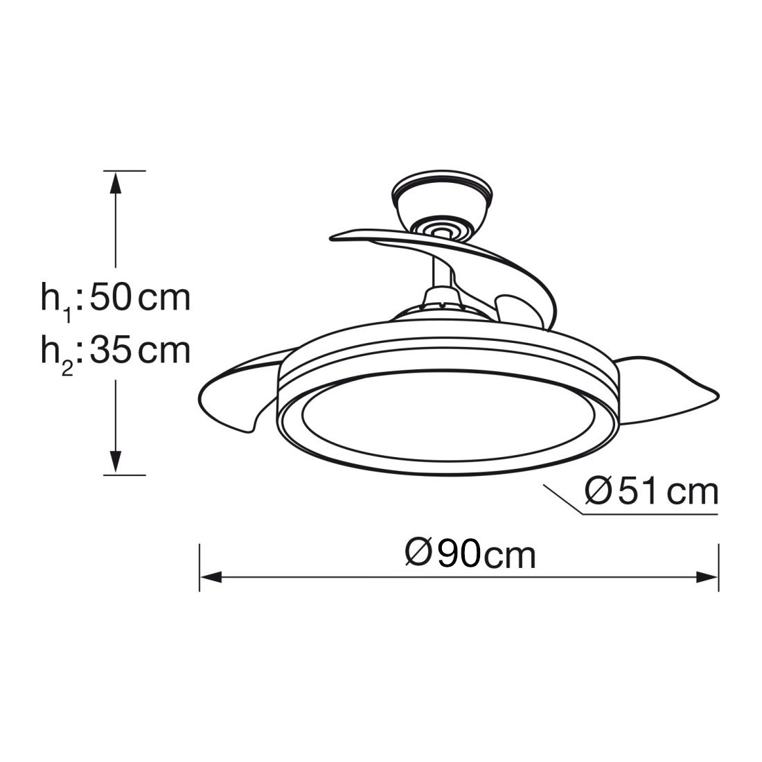 Ventilador Mini Play LED CCT RGB 73W 5200 lm 6 Velocidades - Imagen 2