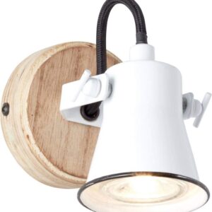 Lámpara de techo de porcelana con portalámparas GU10 y base de madera