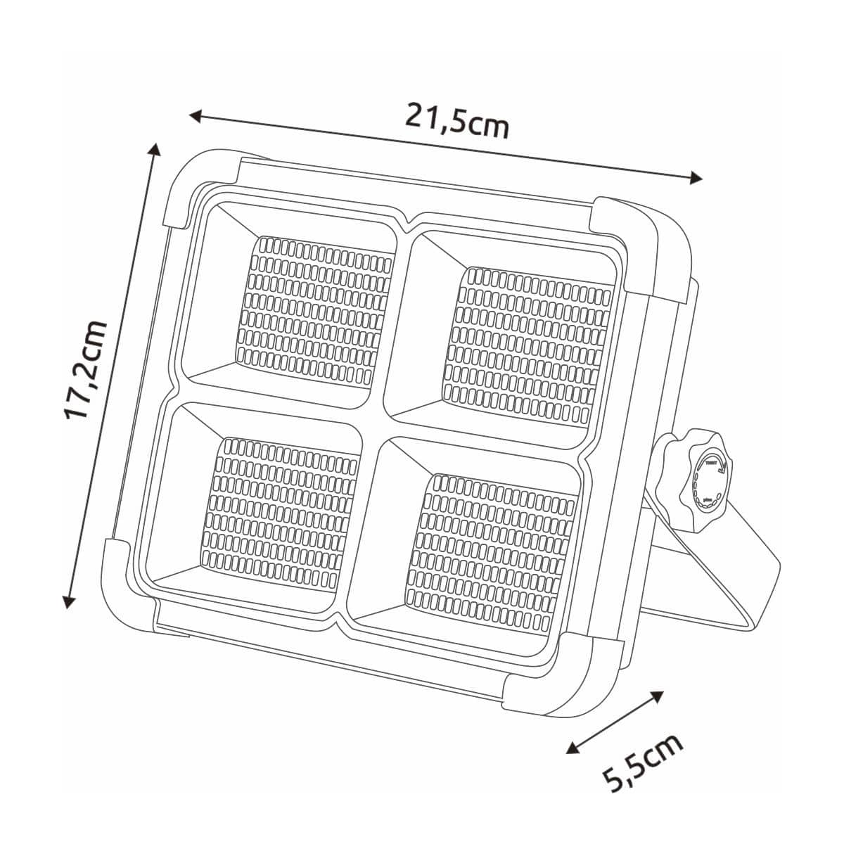 Lámpara Solar LED Portátil 30W 2500 lm IP44 Regulable 4000K con USB e Imán - Imagen 3