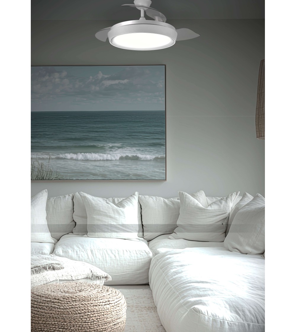 Ventilador de techo Niza Jueric LED con motor DC y aspas retráctiles - Imagen 3
