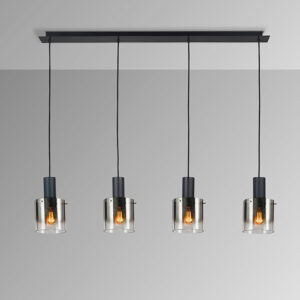 Lámpara de techo Venize 4L negro smoke Schuller 12828