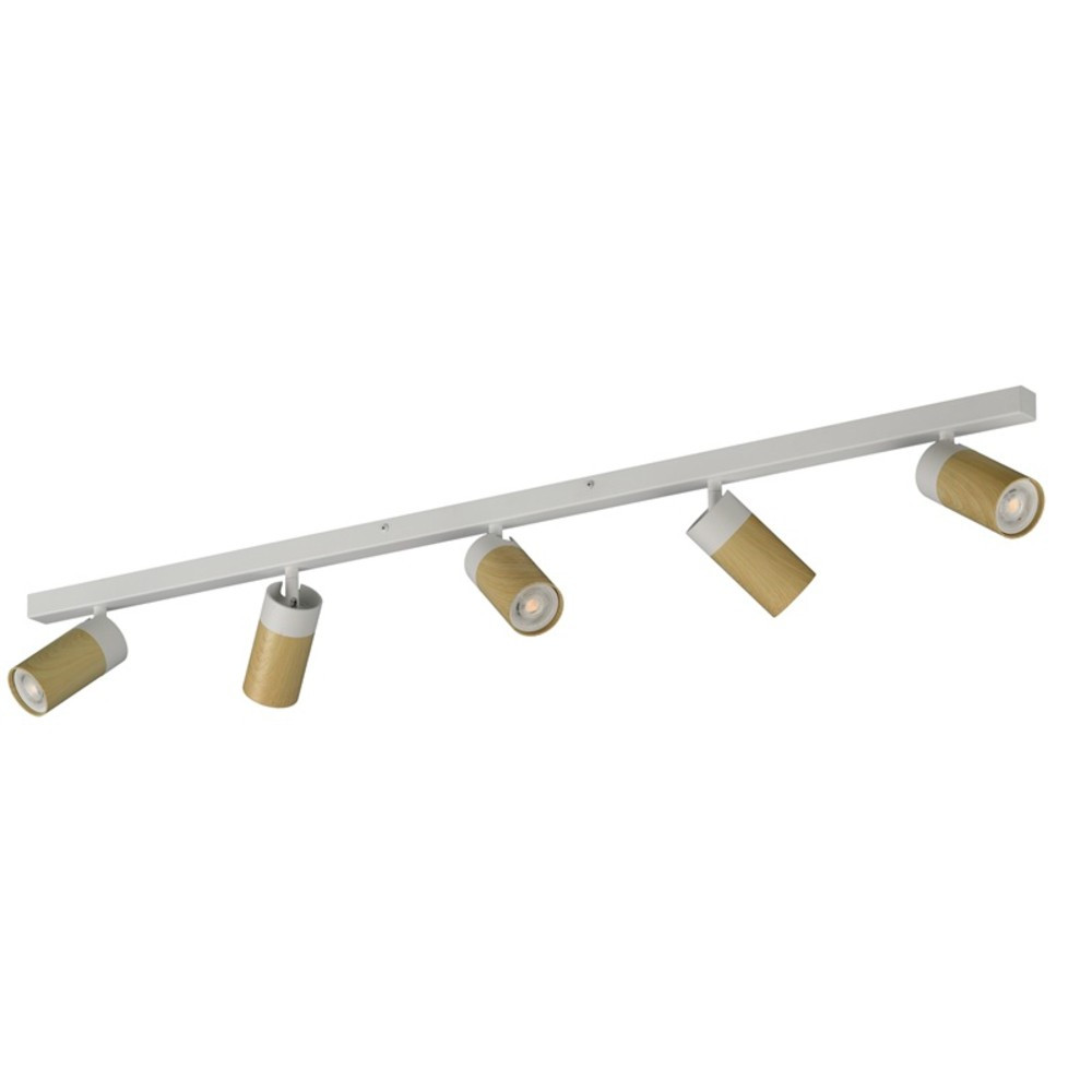 Regleta de superficie GU10 para techo o pared blanco haya.