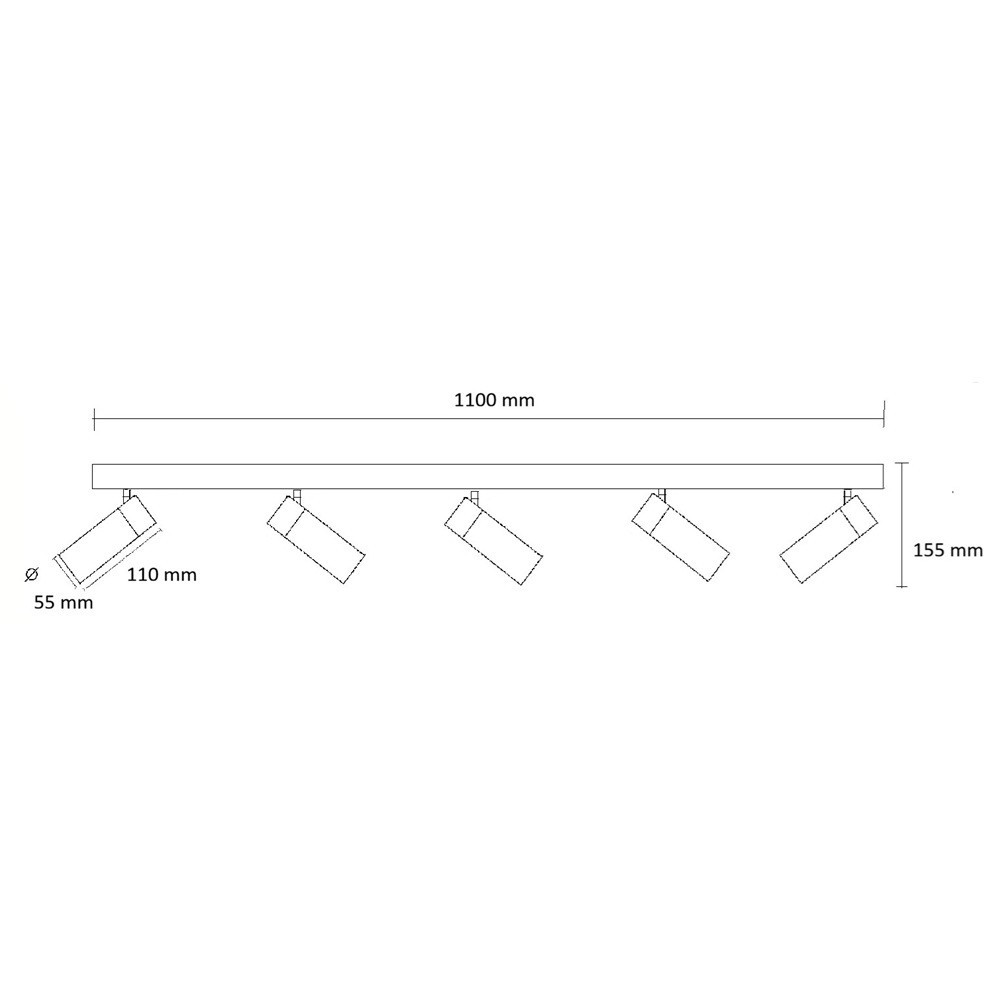 Regleta de superficie GU10 para techo o pared - Imagen 4