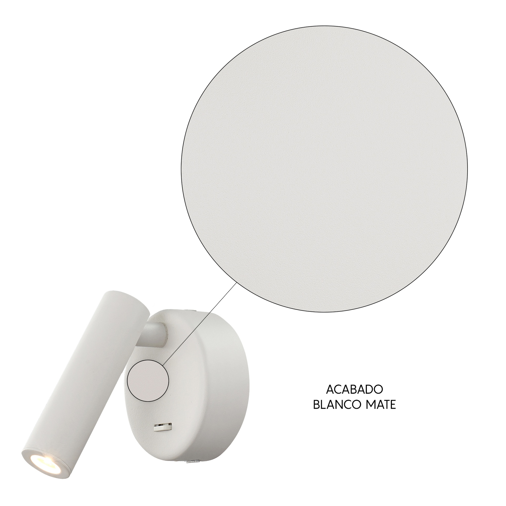 PREA * Luminarias de pared Blanco Mate - LED 3W - 3000K - 210 lm - Imagen 6