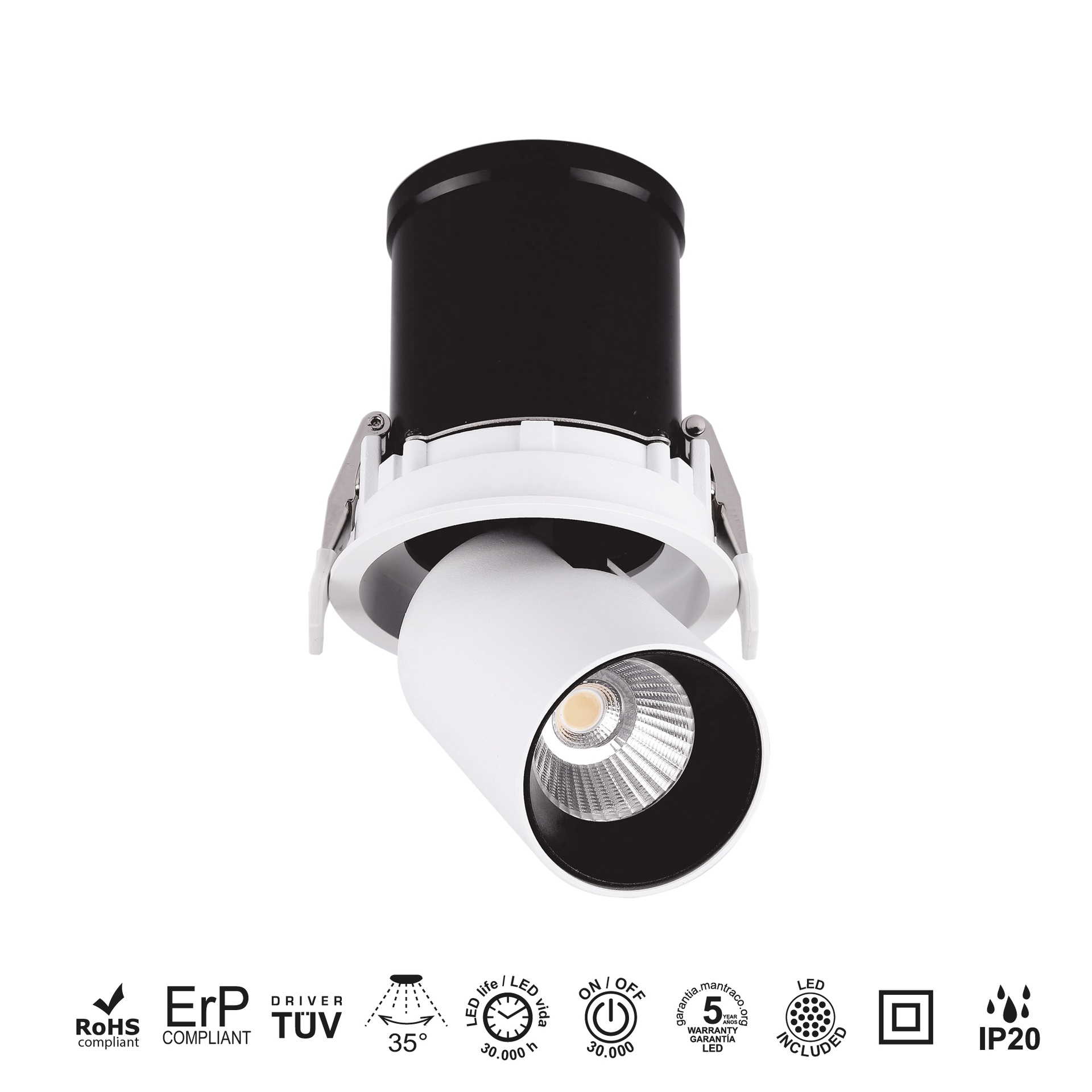 GARDA * Empotrables Blanco Mate - LED 12W - 3000K - 1020 lm - Imagen 4