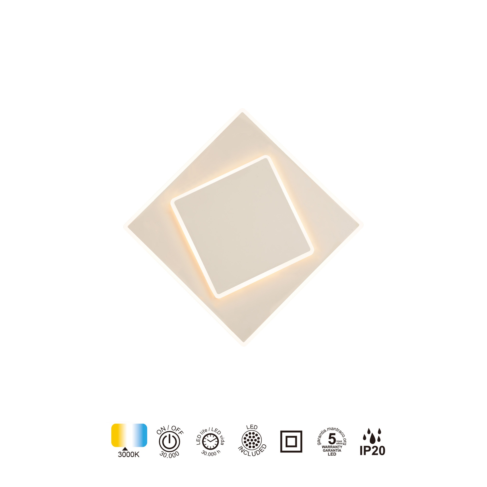 DAKLA * Luminarias de pared Black - LED 12W - 3000K - 725 lm - Imagen 5