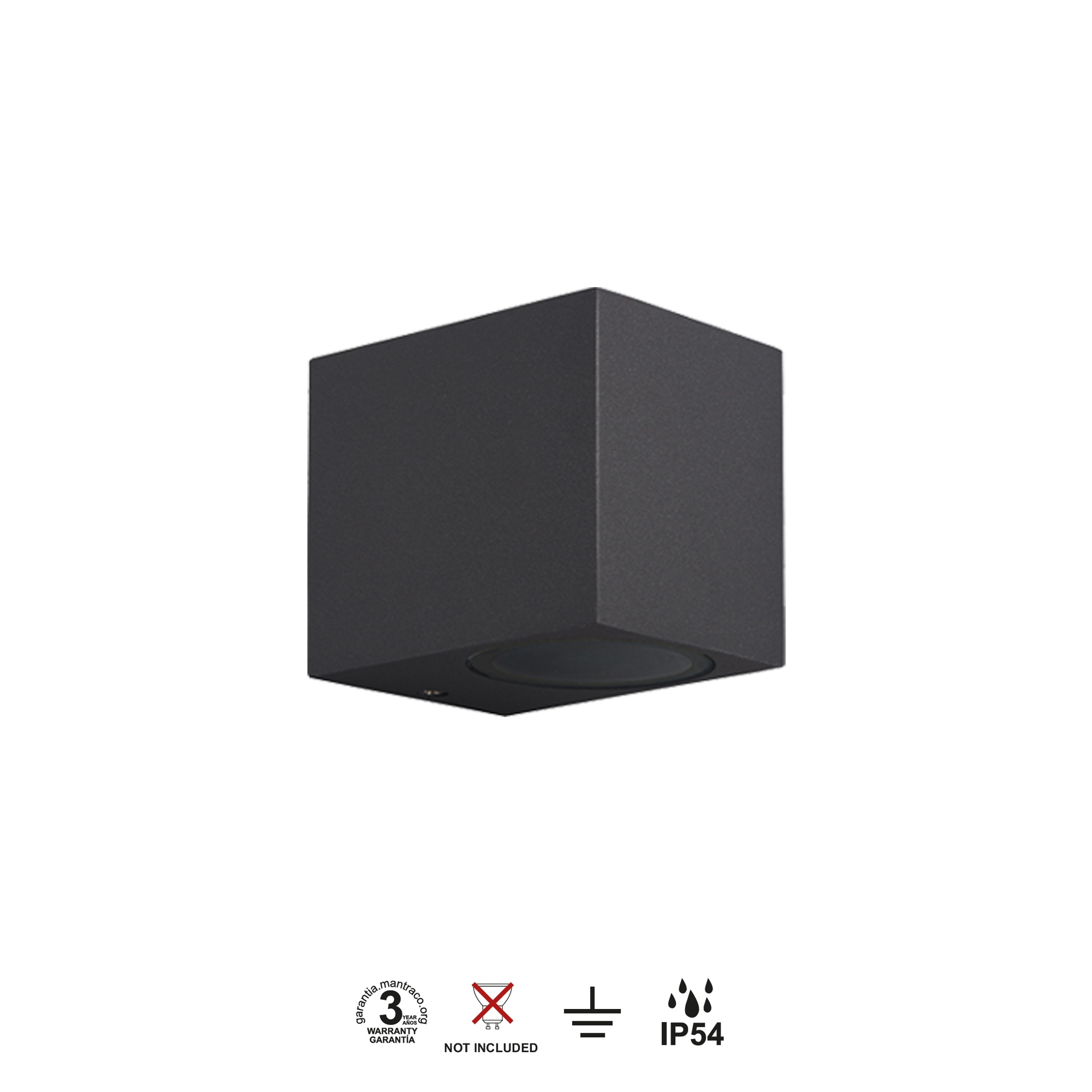KANDANCHU * Luminarias de pared Gris Oscuro - 1 x GU10 - Imagen 4