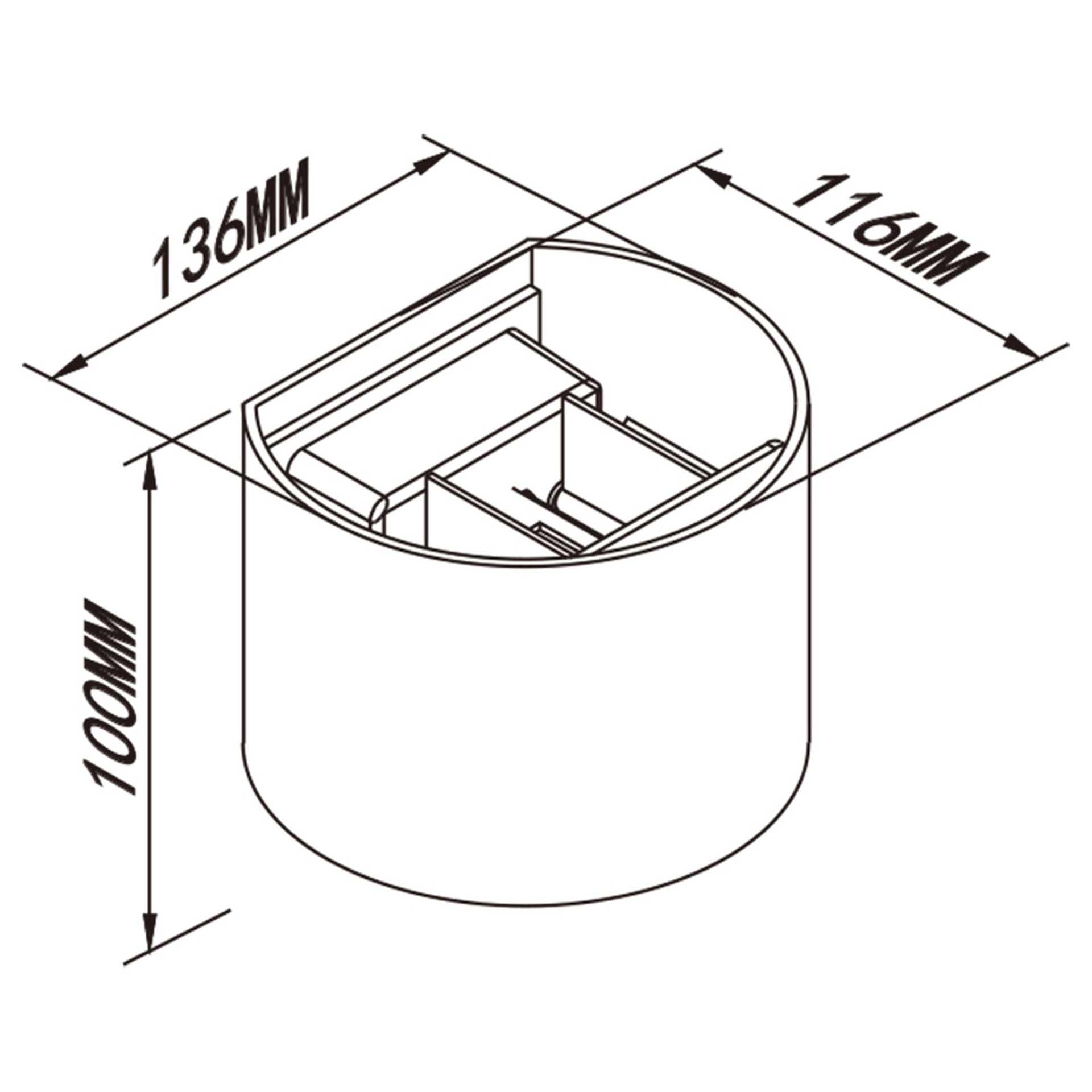 DAVOS * Luminarias de pared Gris Oscuro - LED 12W - 3000K - 1100 lm - Imagen 3