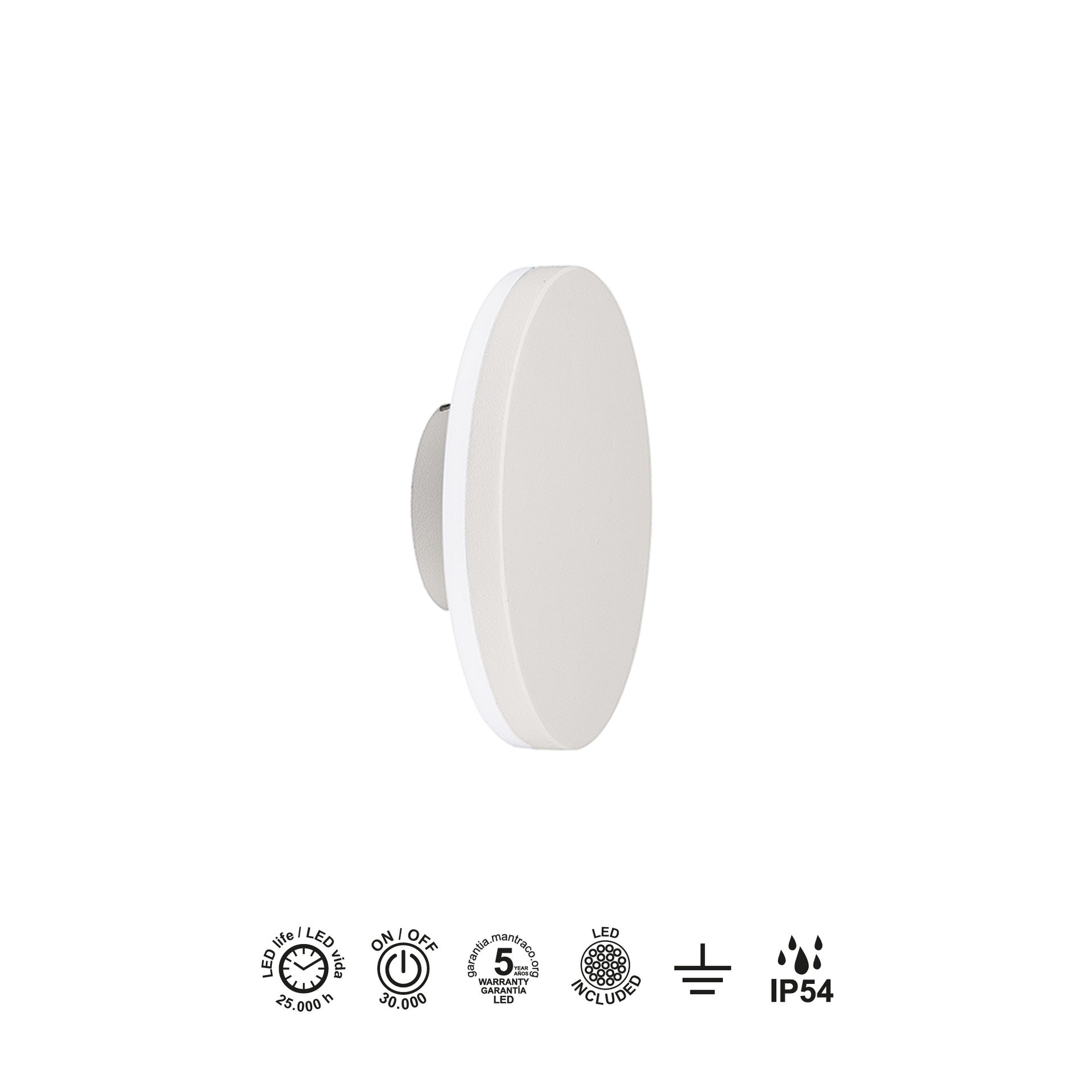 BORA * Luminarias de pared Black - LED 9w - 3000K - 720 lm - Imagen 4