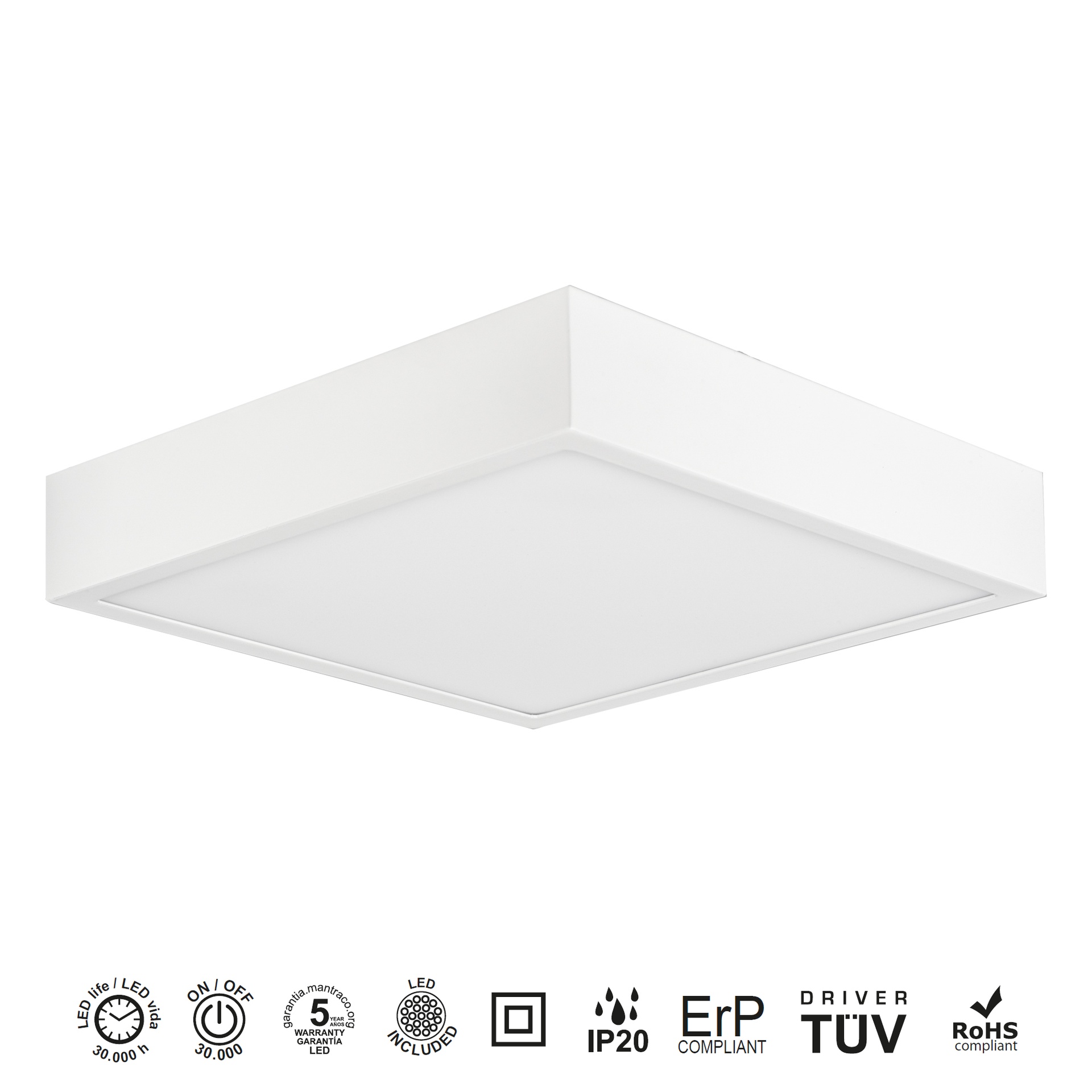 SAONA SUPERFICIE * Plafones Blanco Mate - LED 30W - 4000K - 2700 lm - Imagen 4
