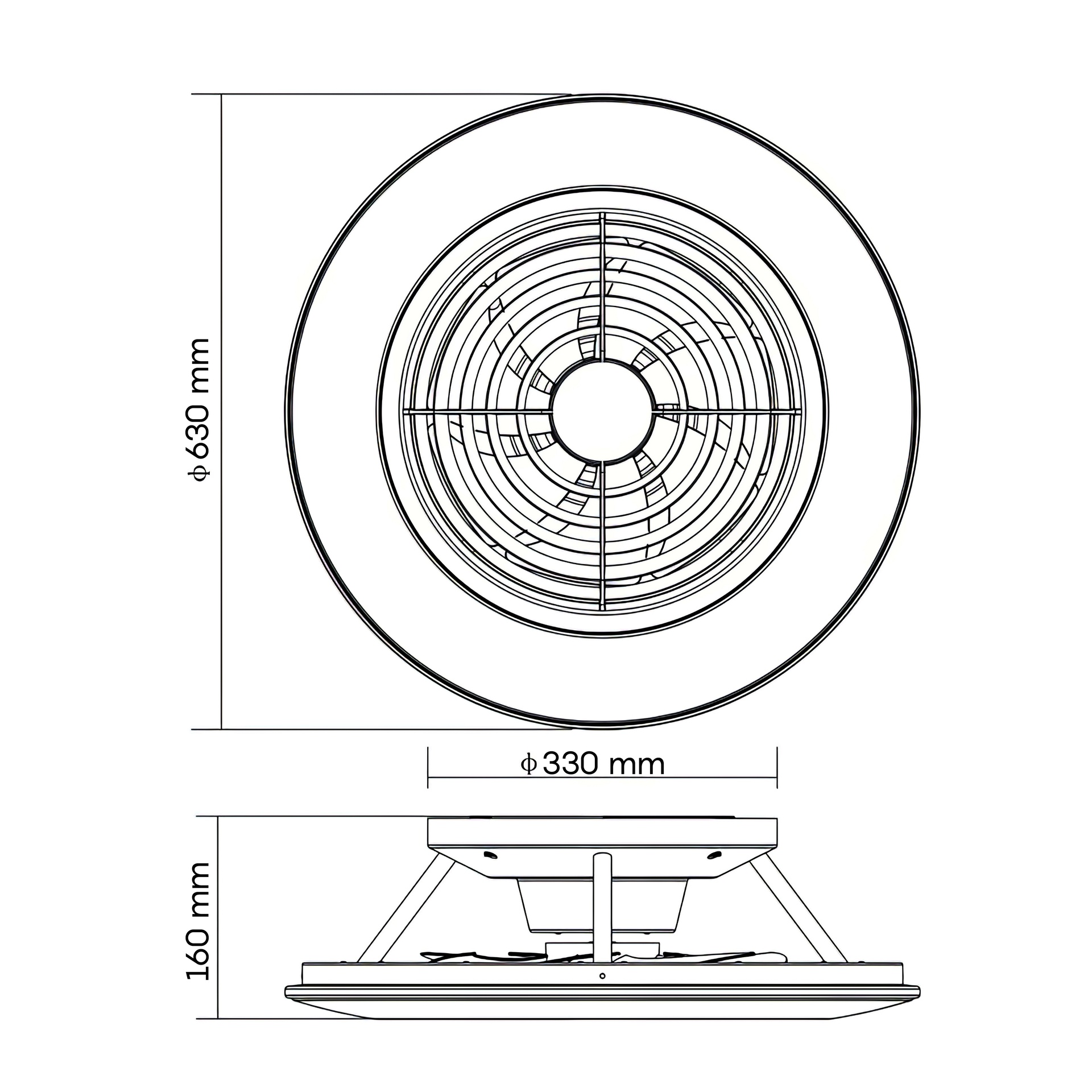 ALISIO * Plafón-ventilador de aspas ocultas con luz Black - LED 70W - 2700K-5000K - 4900 lm - Imagen 4