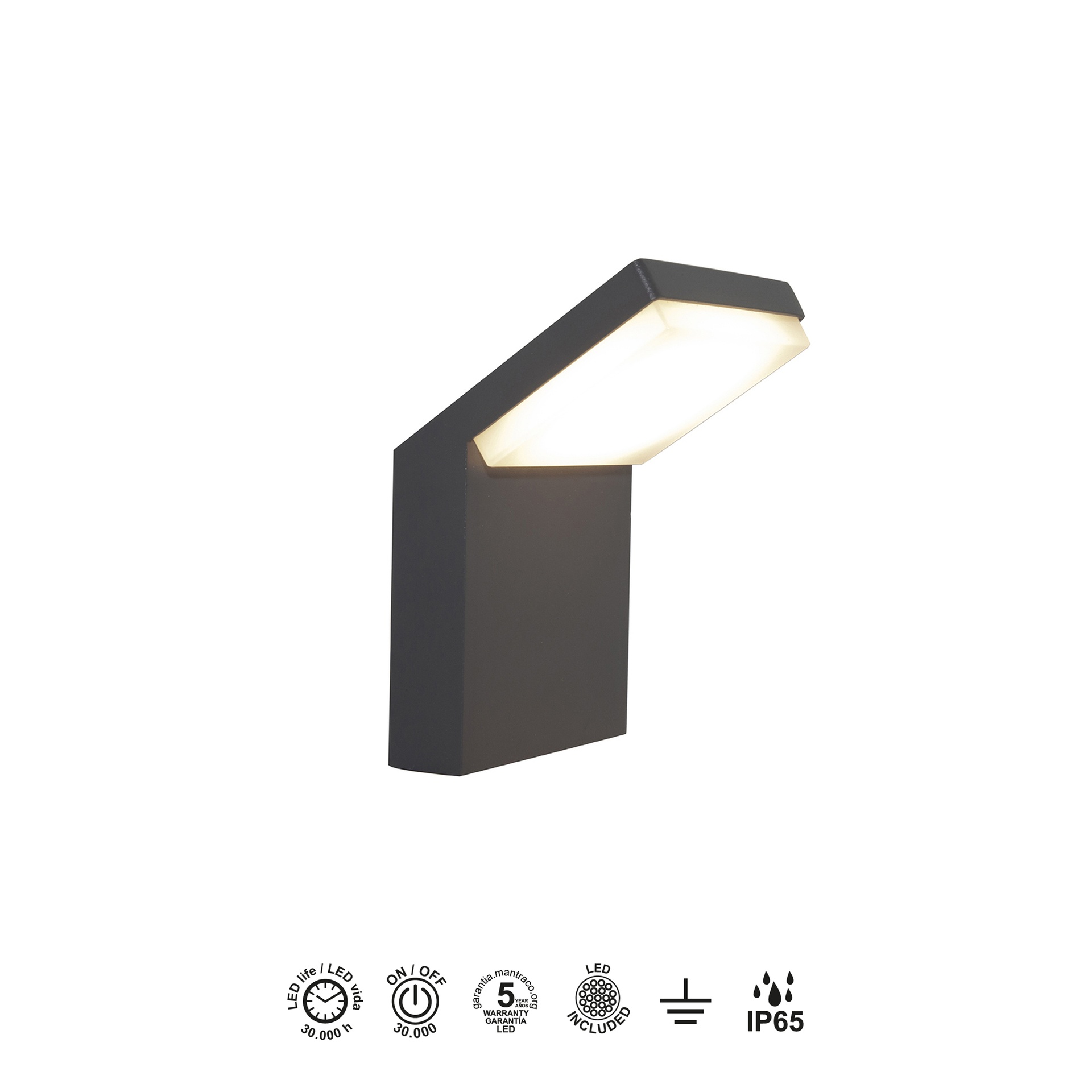 ALPINE * Luminarias de pared Gris Oscuro - LED 6W - 3000K - 510 lm - Imagen 5