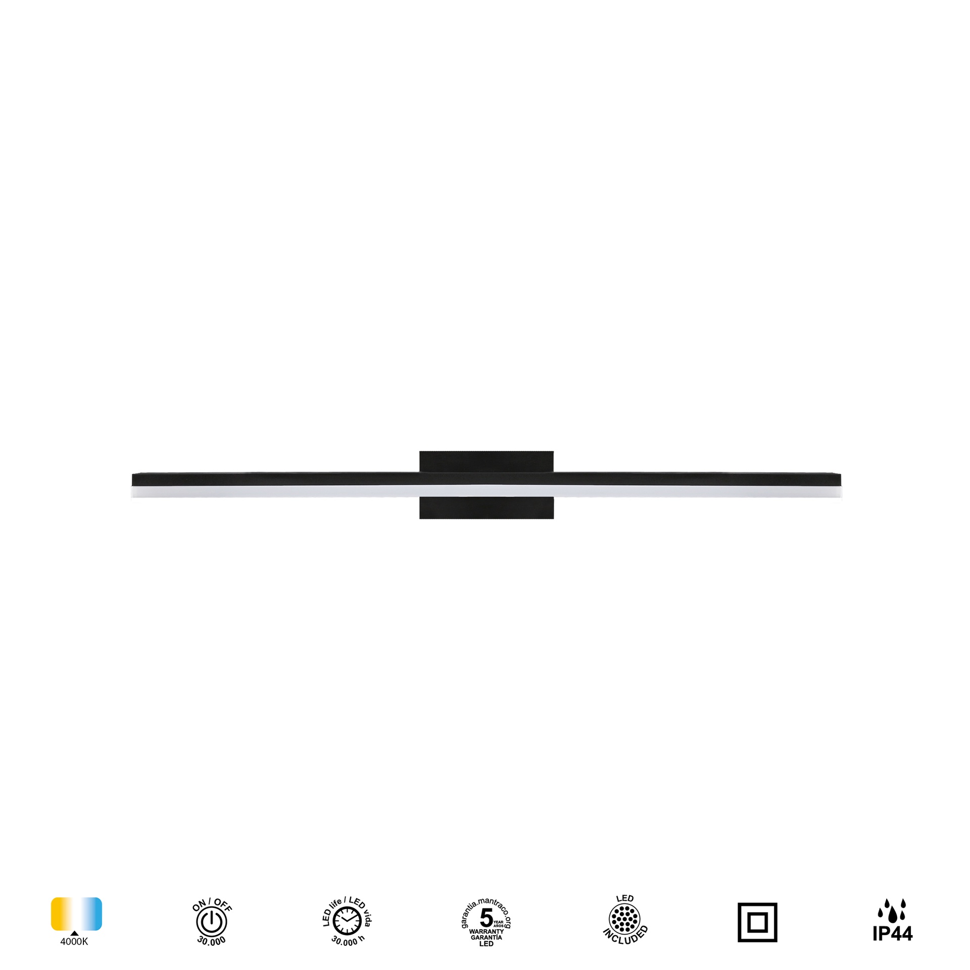 MORNE * Luminarias de pared Negro - LED 16W - 4000K - 1440 lm - Imagen 10