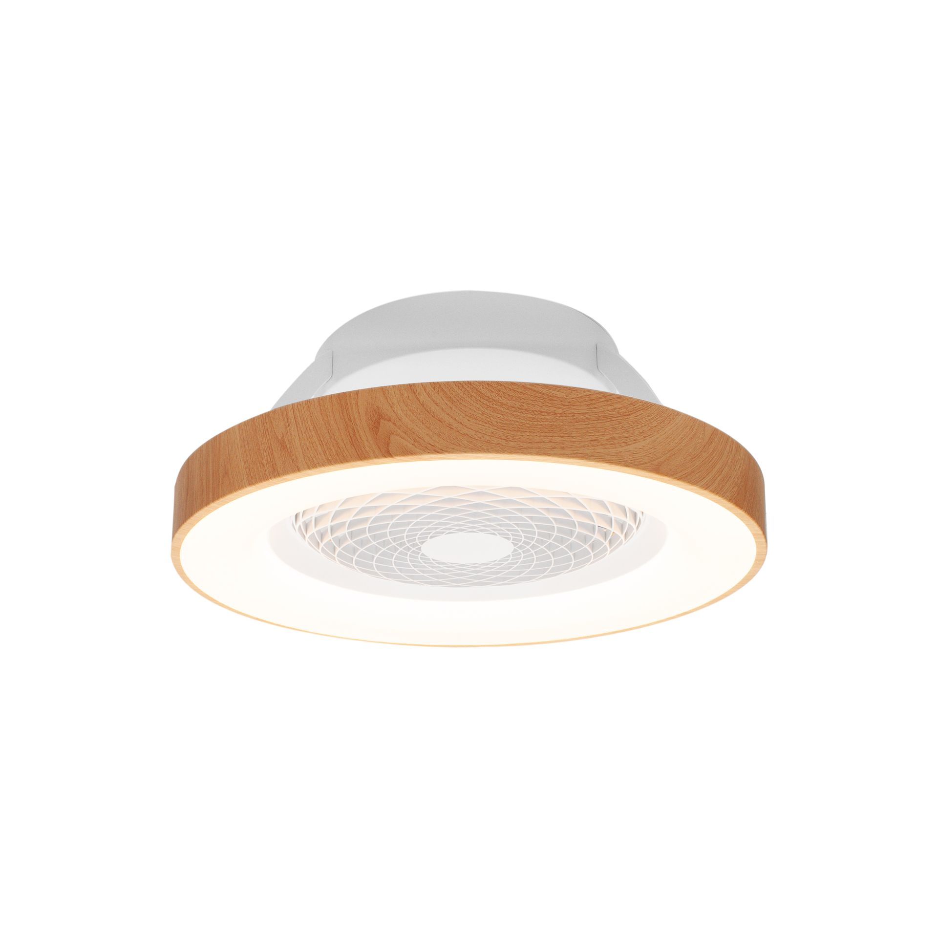 TÍBET MINI * Plafón-ventilador de aspas ocultas con luz Madera/Blanco - LED 70W - 2700K-5000K - 3900 lm - Imagen 2
