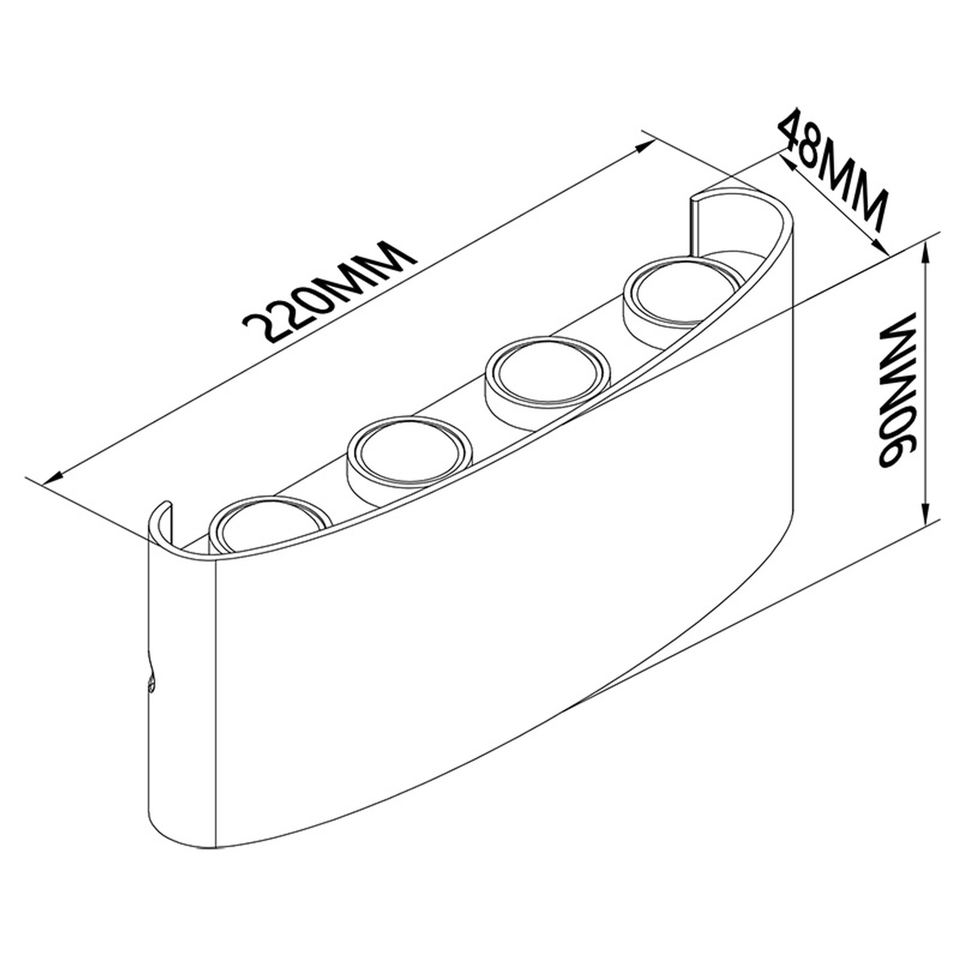 ARCS * Luminarias de pared Arena Blanco - LED 8W - 3000K - 830 lm - Imagen 3