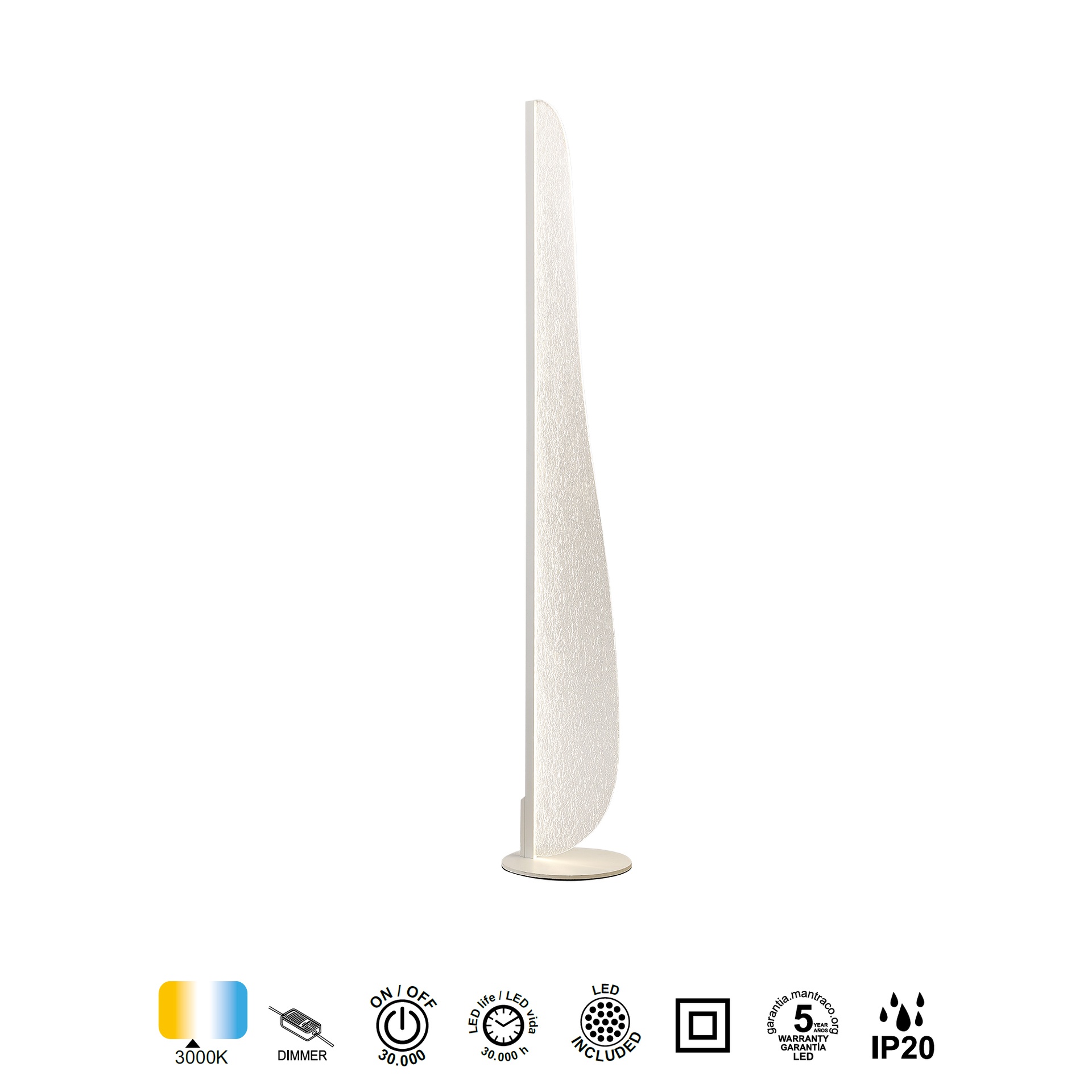 BIANCA * Luminarias de pie Black - LED 20W - 3000K - 1200 lm - Imagen 11