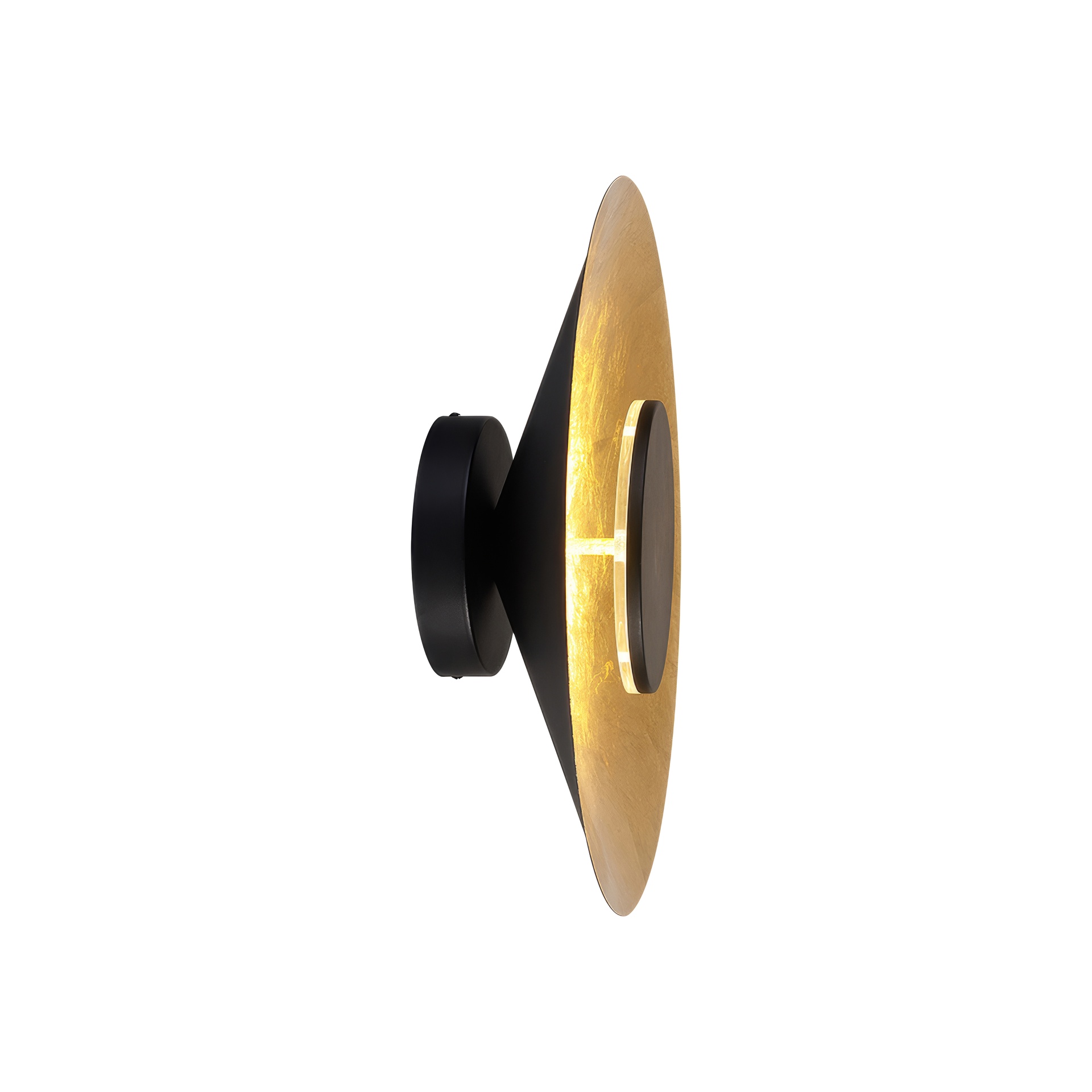 ORION * Luminarias de pared Negro+Oro - LED 24W - 3000K - 1680 lm