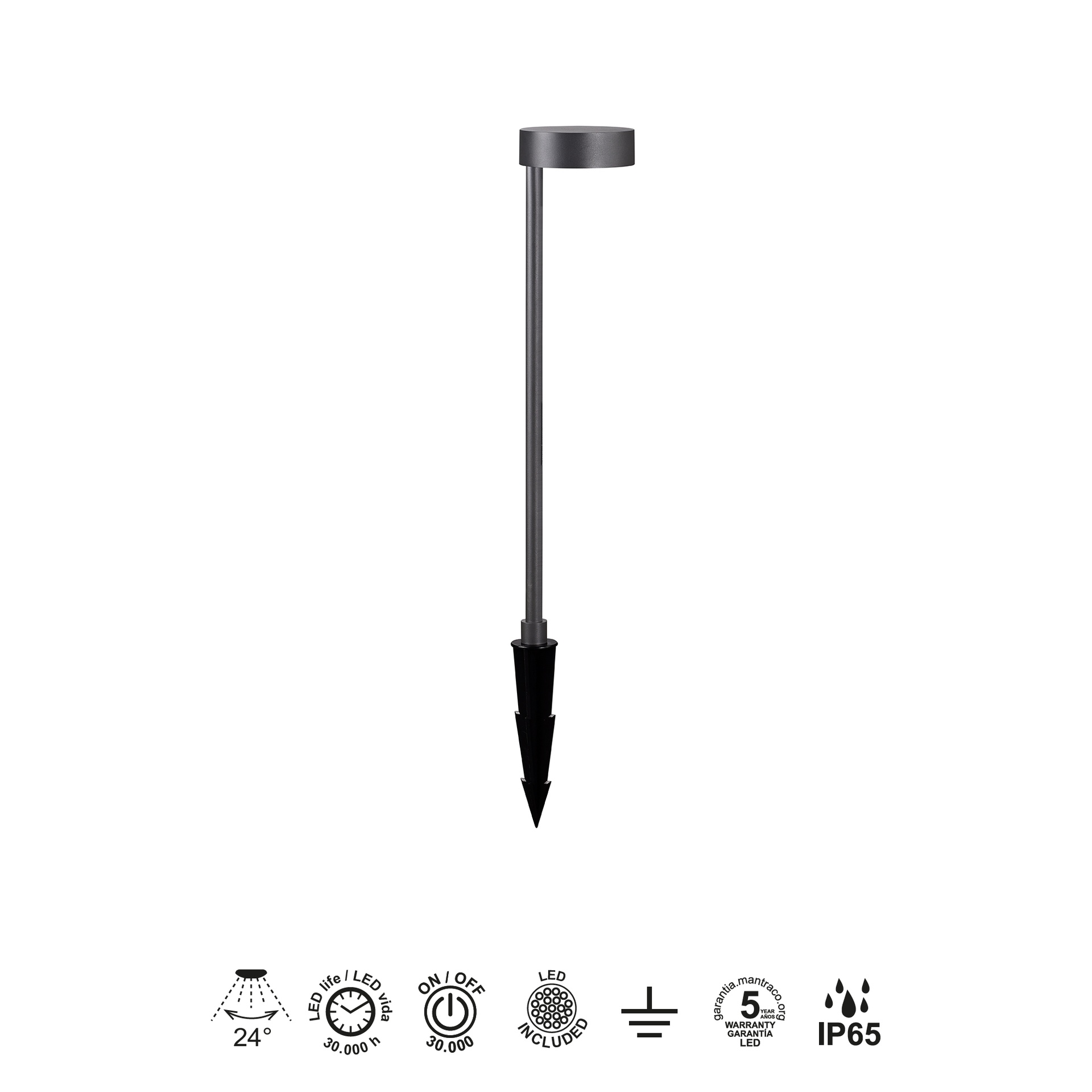 NAGANO * Piquetas Negro - LED 7W - 3000K - 740 lm - Imagen 5
