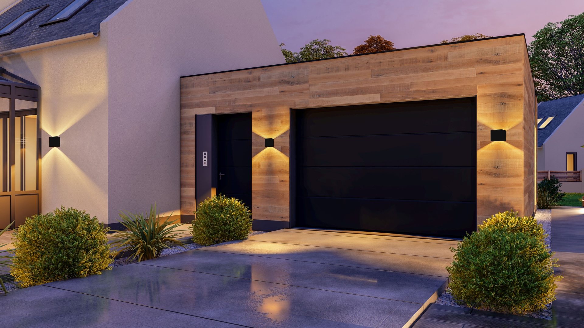 DAVOS * Luminarias de pared Negro - LED 20W - 2700K - 1830 lm - Imagen 3