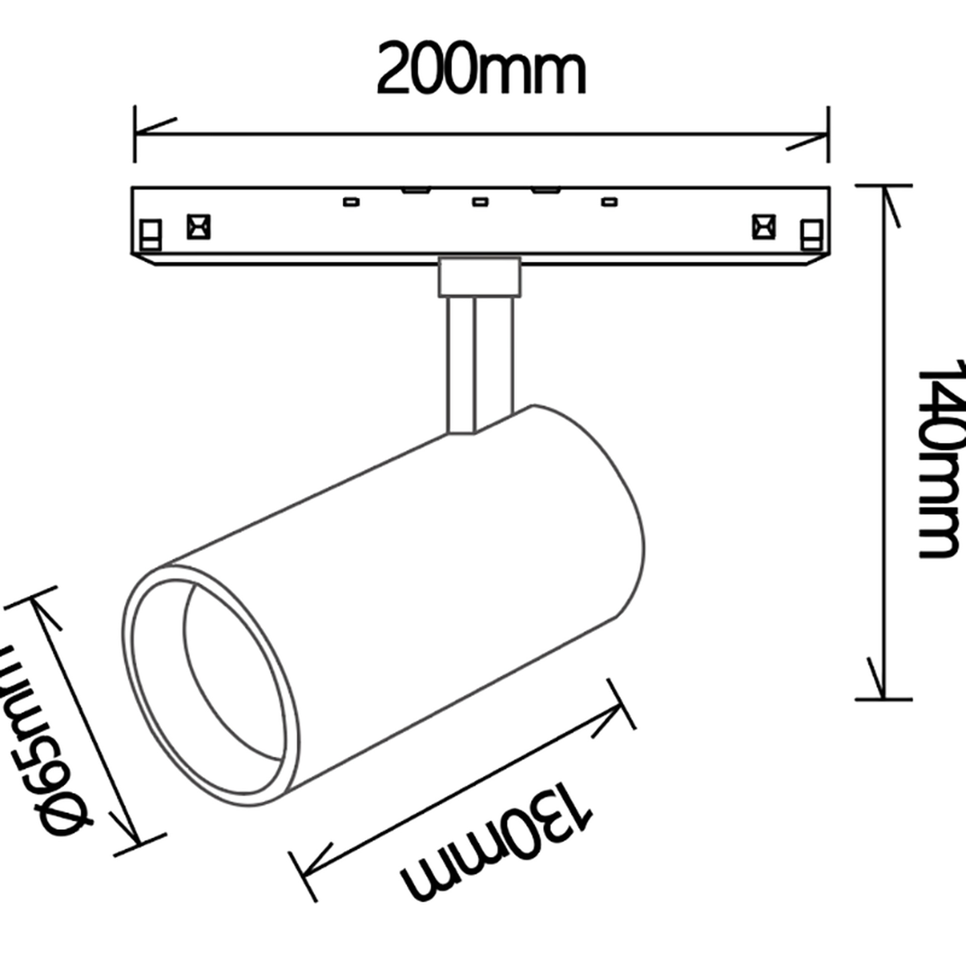 LUMINARIAS MAGNETO * Magneto 48V Negro - LED 20W - 4000K - 1650 lm - Imagen 3
