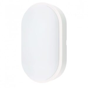 Aplique LED exterior OVAL CCT 14W en color blanco