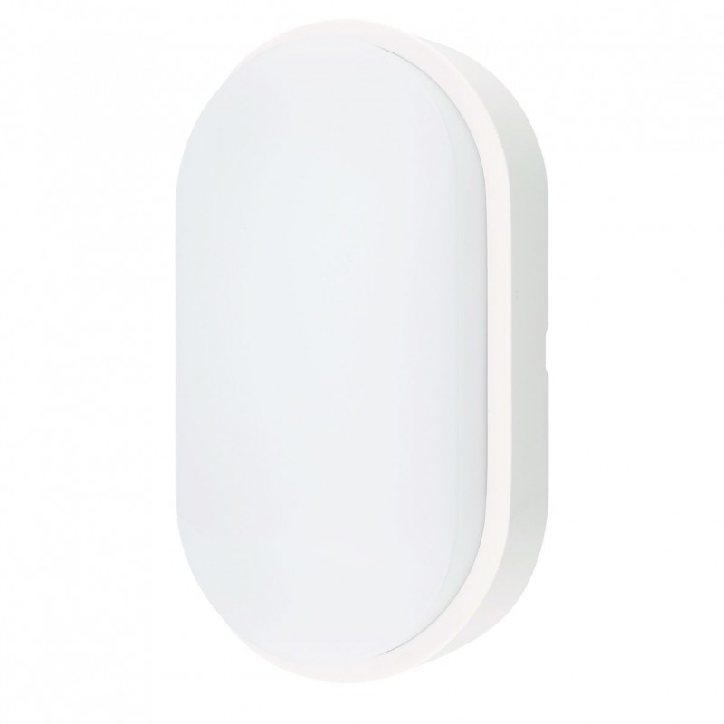 Aplique LED exterior OVAL CCT 14W en color blanco