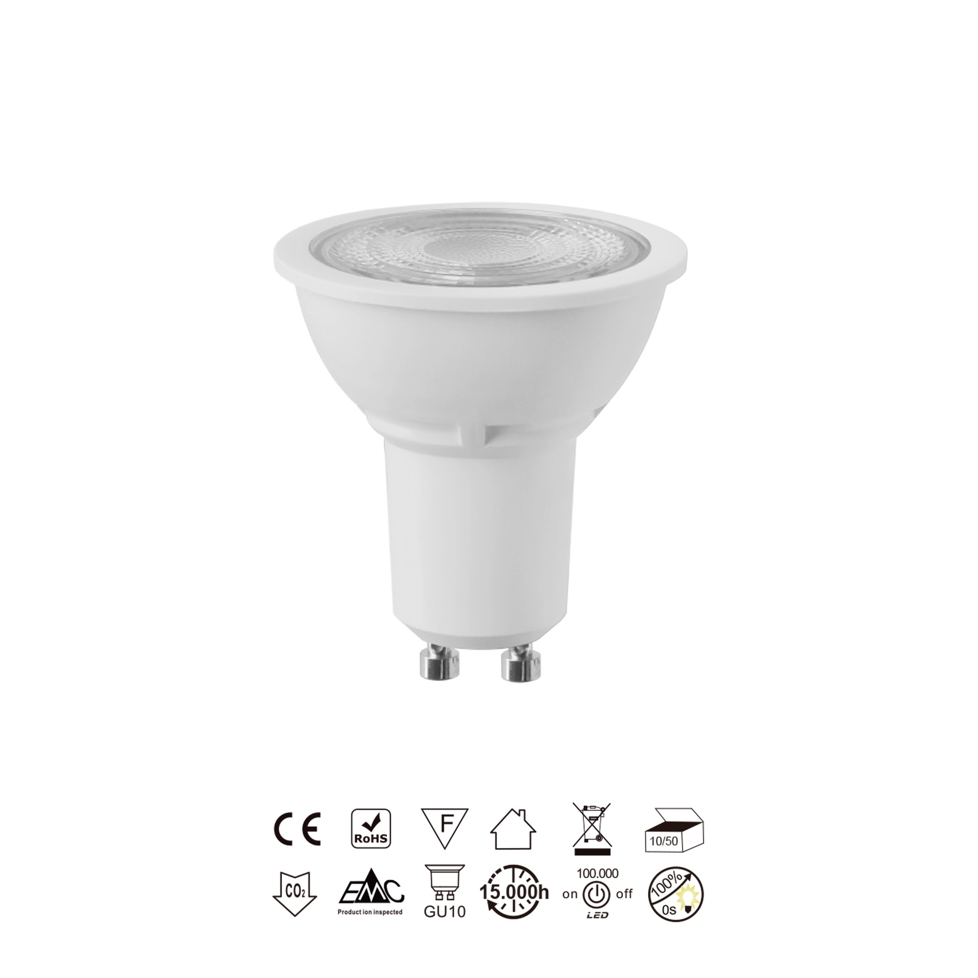 BOMBILLAS GU10 * Bombillas LED Black - LED 7W - 2700K - 510 lm - Imagen 4