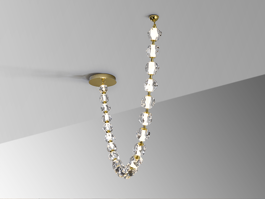 Lámpara de techo Zaria II dorada LED regulable - Imagen 3
