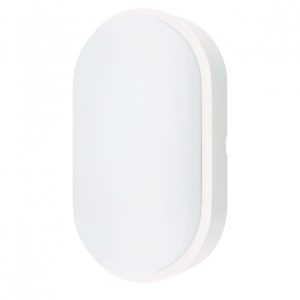 Aplique LED exterior OVAL CCT 14W en color blanco