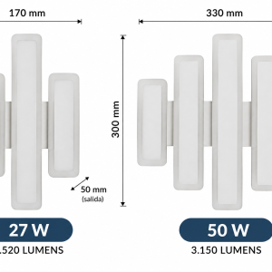 Aplique LED RAS regulable blanco para pared y techo