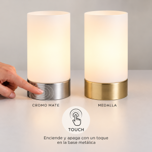 sobremesa eli touch metal cristal