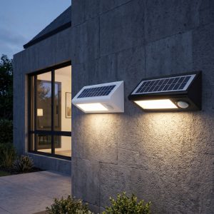 Aplique solar matel 8w led ambiente