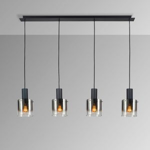 Lámpara de techo Venize 4L negro smoke Schuller 12828